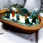 Moss Agate Crystal Candle | Handmade Soy Dough Bowl Candle | Growth Candle with Bohemian Rose Scent