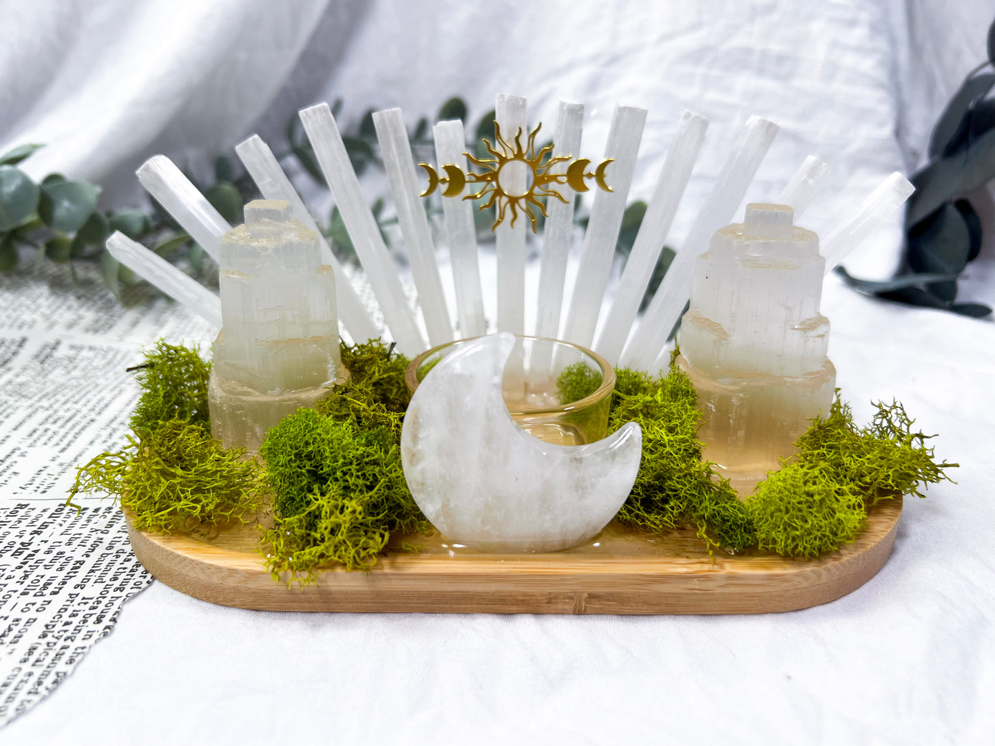 Frosted Selenite | Mini Crystal Altar