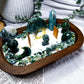 Moss Agate Crystal Candle | Handmade Soy Dough Bowl Candle | Growth Candle with Bohemian Rose Scent