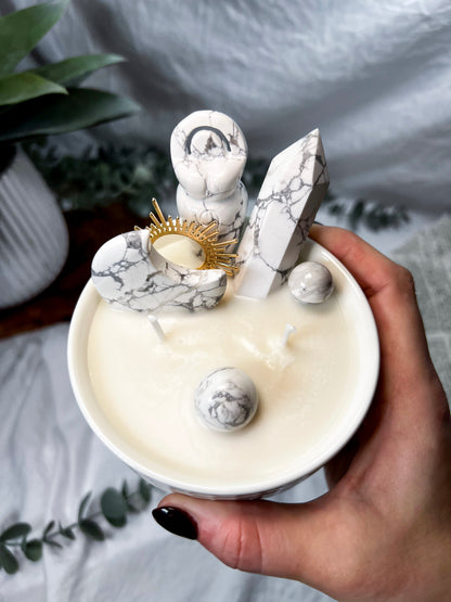 Crystal Jar Candles | Herbal Floral Collection | Choose Your Intention Candle