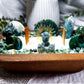 Moss Agate Crystal Candle | Handmade Soy Dough Bowl Candle | Growth Candle with Bohemian Rose Scent