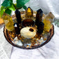 Rooted Fortune | Tiger’s Eye, Pyrite, Smoky Quartz and Citrine Tarot Altar Bowl with Tealight Holder