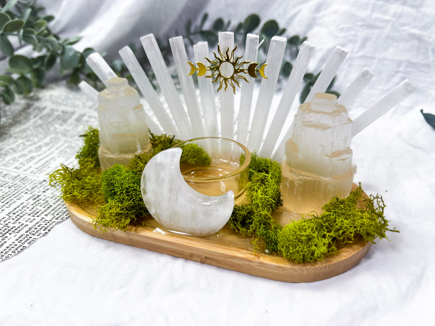 Frosted Selenite | Mini Crystal Altar