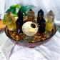 Rooted Fortune | Tiger’s Eye, Pyrite, Smoky Quartz and Citrine Tarot Altar Bowl with Tealight Holder