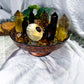 Rooted Fortune | Tiger’s Eye, Pyrite, Smoky Quartz and Citrine Tarot Altar Bowl with Tealight Holder