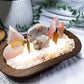Flower Agate & Rose Quartz Crystal Candle | Handmade Soy Dough Bowl Candle | Self Love & Growth Candle