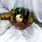 Rooted Fortune | Tiger’s Eye, Pyrite, Smoky Quartz and Citrine Tarot Altar Bowl with Tealight Holder