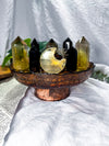 Rooted Fortune | Tiger’s Eye, Pyrite, Smoky Quartz and Citrine Tarot Altar Bowl with Tealight Holder