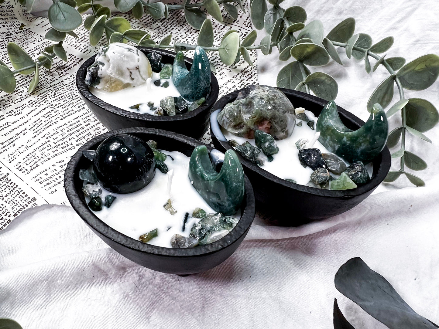 Mossy Tides | Small Cauldron Candle