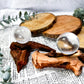 Clear Quartz Sphere with Wooden Holder | 1in Crystal Ball for Clarity and Energy Amplification