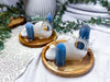 Angelite & Clear Quartz Tealight Incense Holder | Mini Crystal Altar | Calm Communication Decor