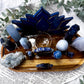 Wisdom & Intuition Acacia Tray | Blue Crystal Altar with Angelite, Lapis, Sodalite & Celestite