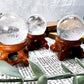 Clear Quartz Sphere with Wooden Holder | 1in Crystal Ball for Clarity and Energy Amplification