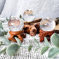 Clear Quartz Sphere with Wooden Holder | 1in Crystal Ball for Clarity and Energy Amplification