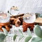 Clear Quartz Sphere with Wooden Holder | 1in Crystal Ball for Clarity and Energy Amplification