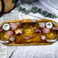 Pink Amethyst, Rose Quartz & Flower Agate Crystal Altar | Triple Tealight, Double Chime & Incense Holder