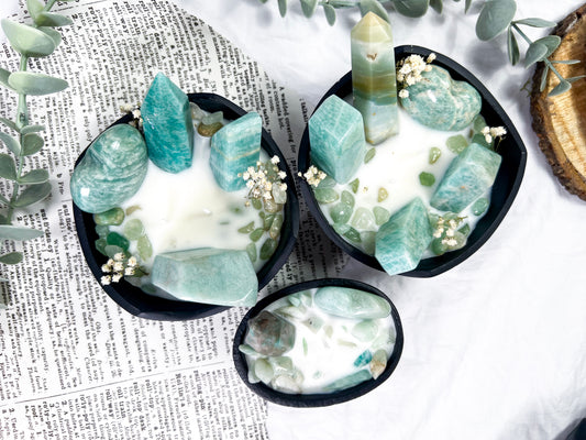 Amazonite Glow | Small Cauldron Candle