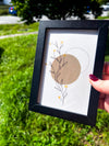 Confidence + Personal Power Art | 4x6 Framed Original Witchy Drawing