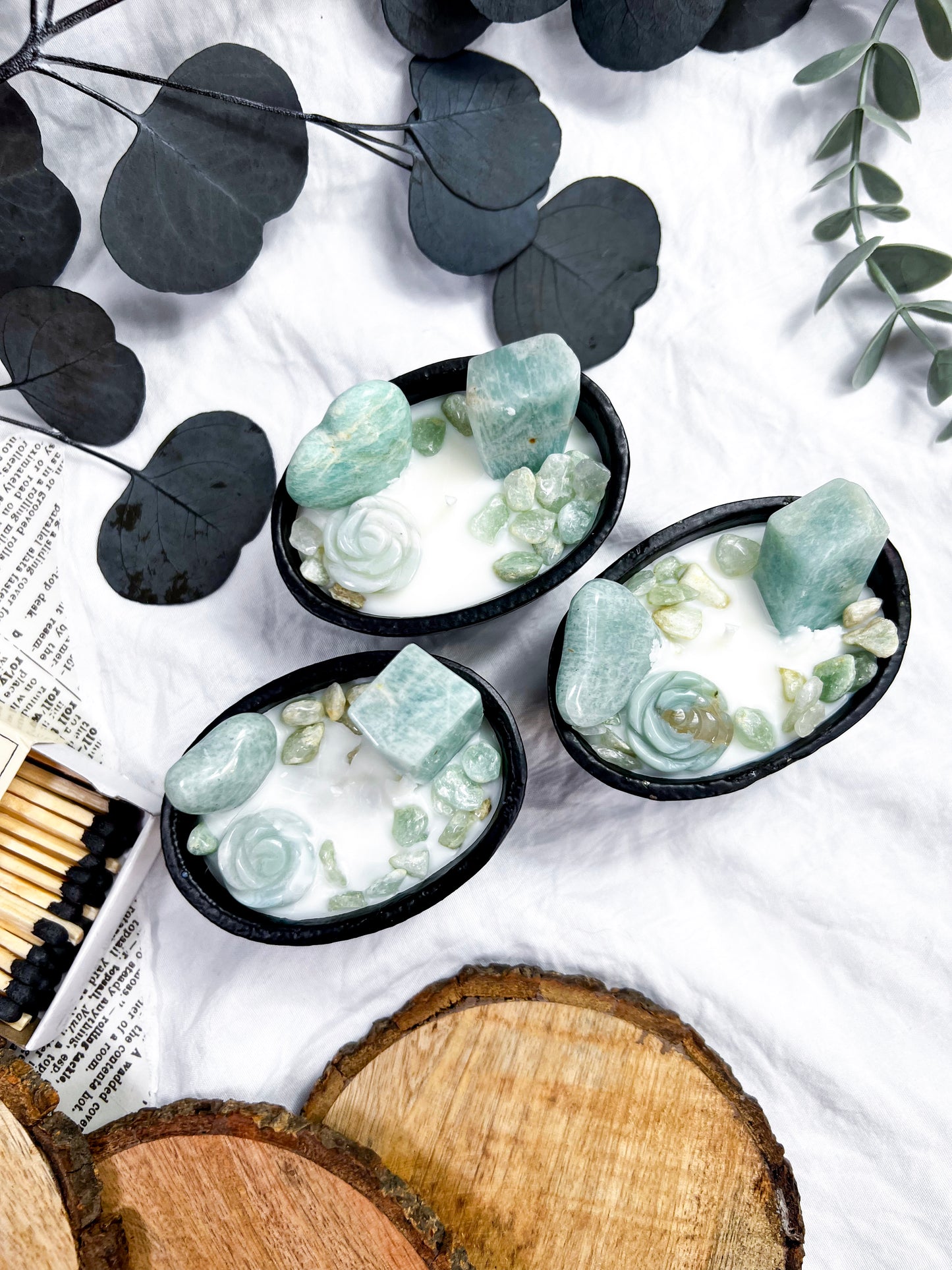 Amazonite | Small Cauldron Candle