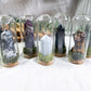 Mini Crystal Glass Domes for Protection Clarity Intuition and Grounding | Pocket Altar Decor with Moss Base
