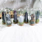Mini Crystal Glass Domes for Protection Clarity Intuition and Grounding | Pocket Altar Decor with Moss Base