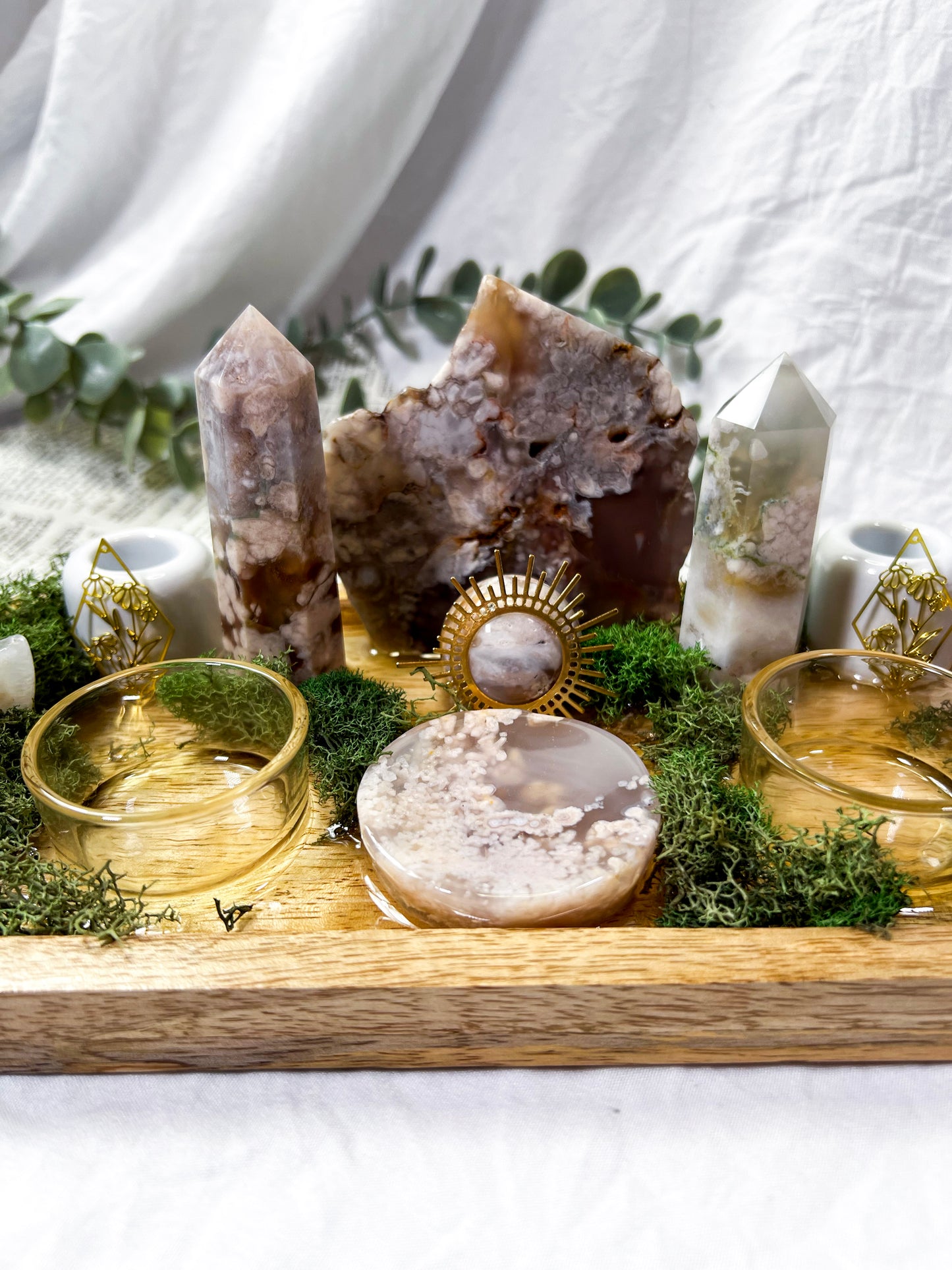 Veiled Flowers | Mango Crystal Altar