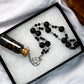 The Black Current Rosary | Pentacle Charm & Spell Jar | Warding & Energy Protection Tool