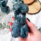 Moss Agate Goddess Body | Curvy Crystal Sculpture | 4–5in Hand-Carved Divine Feminine Crystal Statue