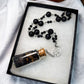 The Black Current Rosary | Pentacle Charm & Spell Jar | Warding & Energy Protection Tool