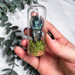 Mini Crystal Glass Domes for Protection Clarity Intuition and Grounding | Pocket Altar Decor with Moss Base