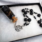 The Black Current Rosary | Pentacle Charm & Spell Jar | Warding & Energy Protection Tool