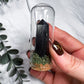 Mini Crystal Glass Domes for Protection Clarity Intuition and Grounding | Pocket Altar Decor with Moss Base