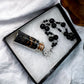 The Black Current Rosary | Pentacle Charm & Spell Jar | Warding & Energy Protection Tool
