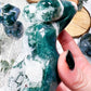 Moss Agate Goddess Body | Curvy Crystal Sculpture | 4–5in Hand-Carved Divine Feminine Crystal Statue