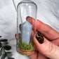 Mini Crystal Glass Domes for Protection Clarity Intuition and Grounding | Pocket Altar Decor with Moss Base