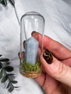 Mini Crystal Glass Domes for Protection Clarity Intuition and Grounding | Pocket Altar Decor with Moss Base