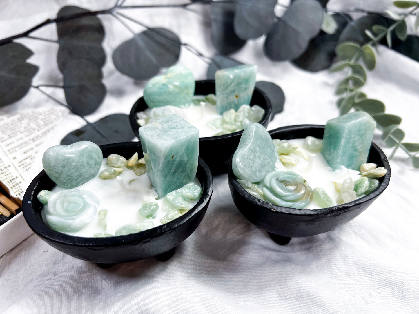 Amazonite | Small Cauldron Candle