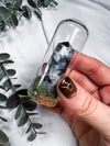 Mini Crystal Glass Domes for Protection Clarity Intuition and Grounding | Pocket Altar Decor with Moss Base