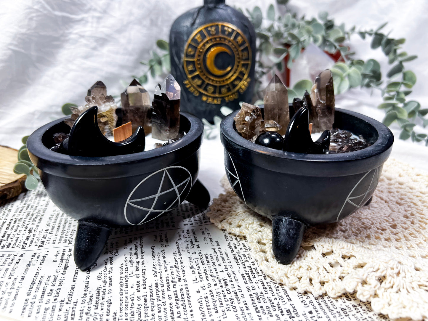 Night Hearth | Soapstone Pentacle Cauldron