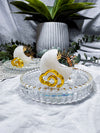 Clear Quartz Moon Tarot & Incense Holder | Crystal Tarot Card Stand | Altar & Meditation Decor