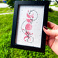 Healing + Self Love Art | 4x6 Framed Original Moon Phase Drawing