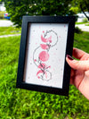 Healing + Self Love Art | 4x6 Framed Original Moon Phase Drawing