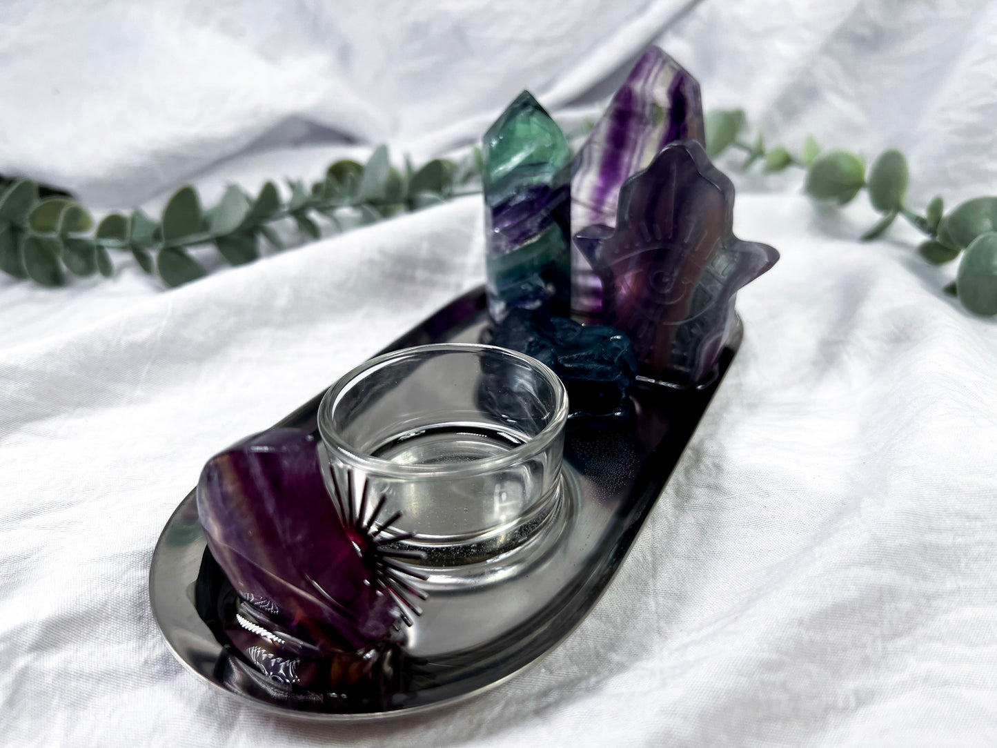 Fluorite Shadow | Silver Tray Altar