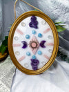 Celestial Devotion | Rose Quartz, Amethyst and Aquamarine Crystal Wall Hanging