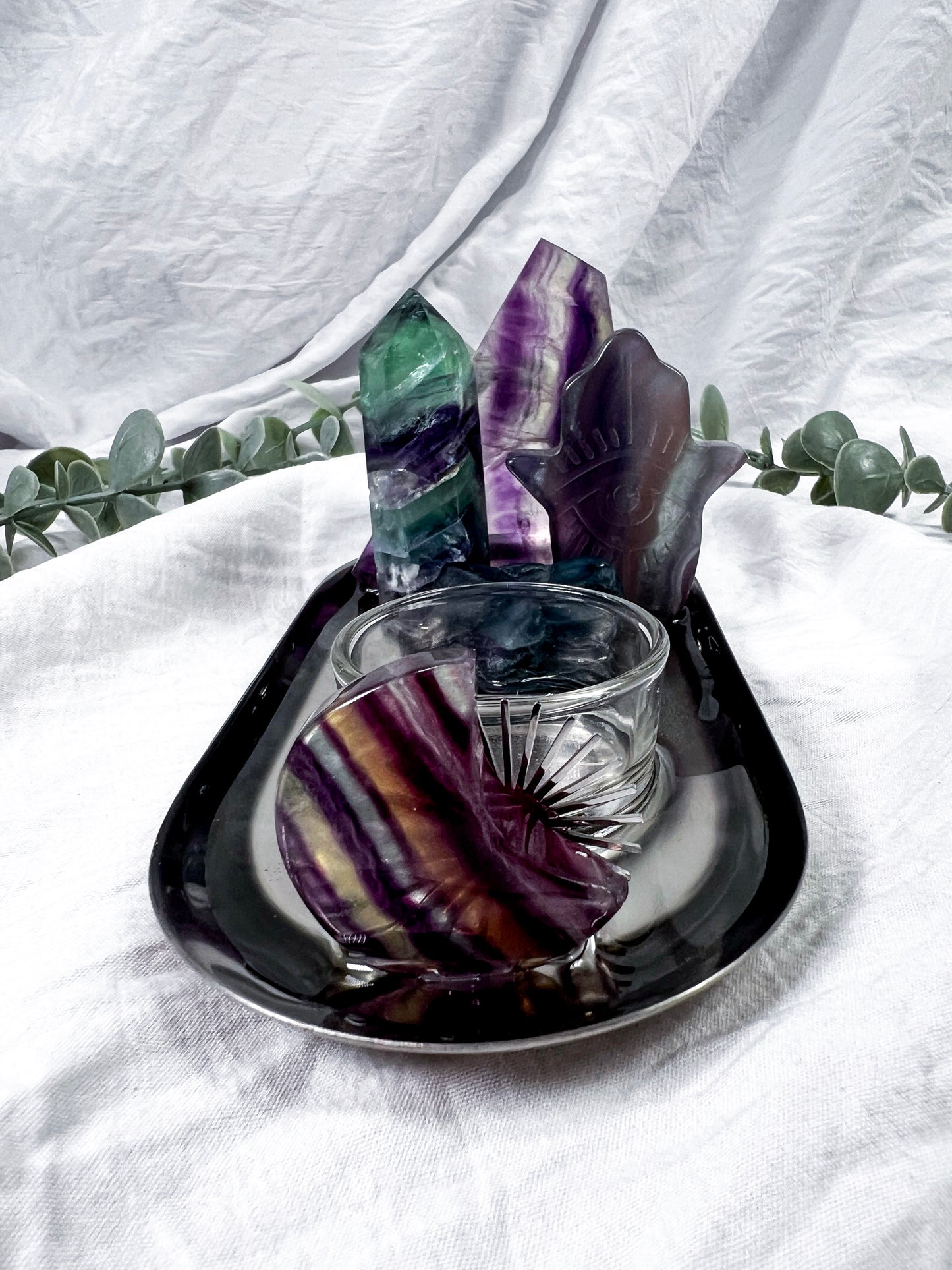 Fluorite Shadow | Silver Tray Altar