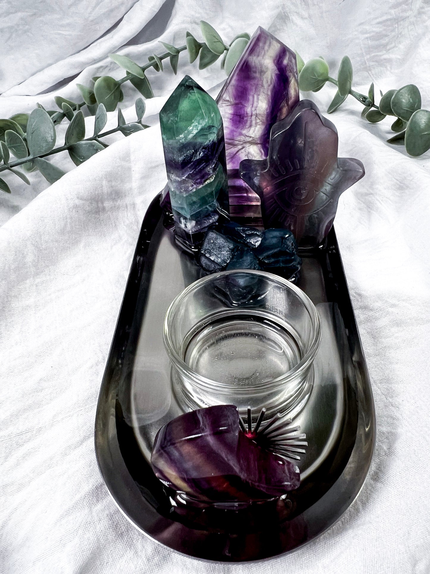 Fluorite Shadow | Silver Tray Altar