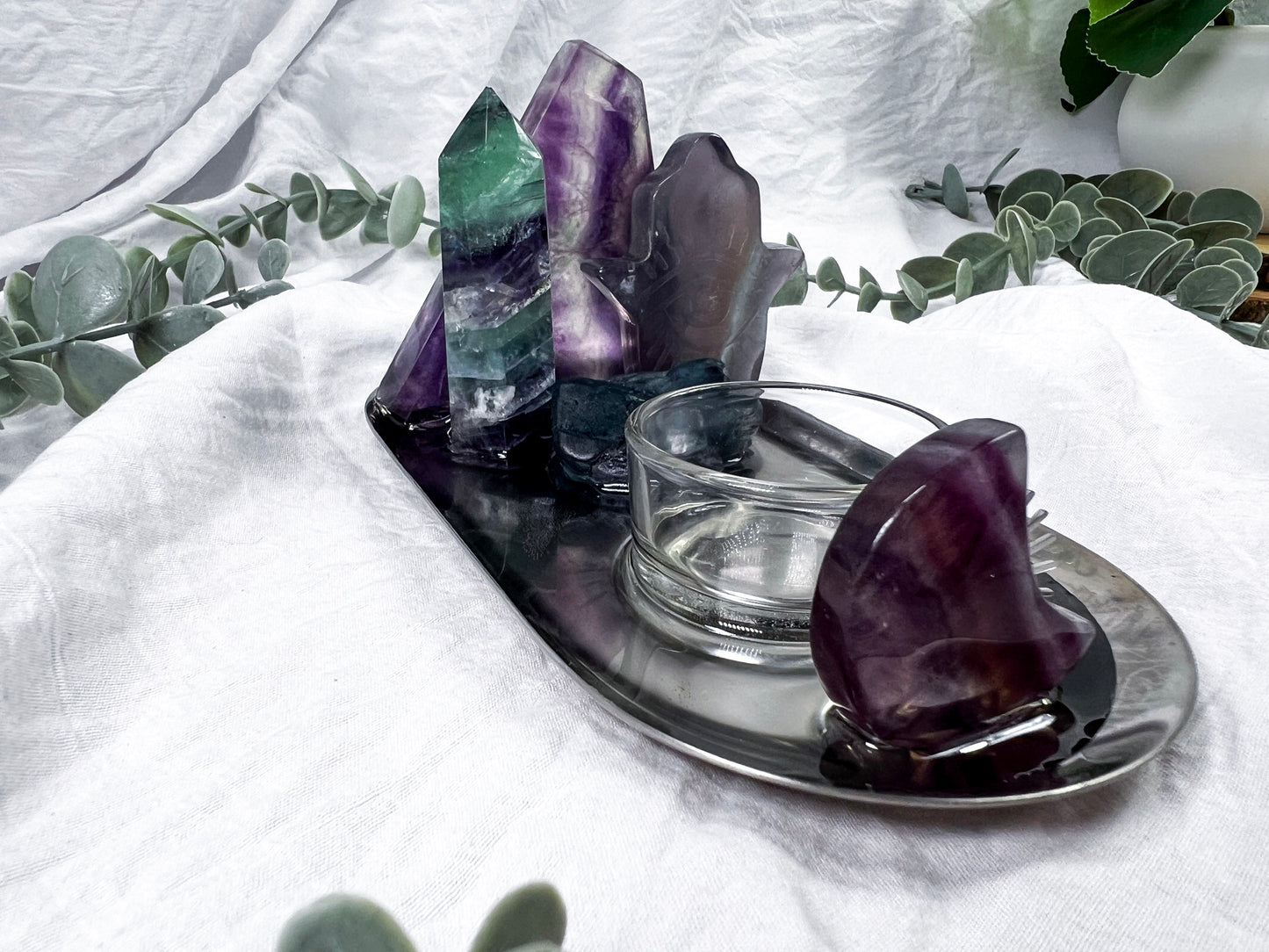 Fluorite Shadow | Silver Tray Altar