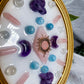 Celestial Devotion | Rose Quartz, Amethyst and Aquamarine Crystal Wall Hanging
