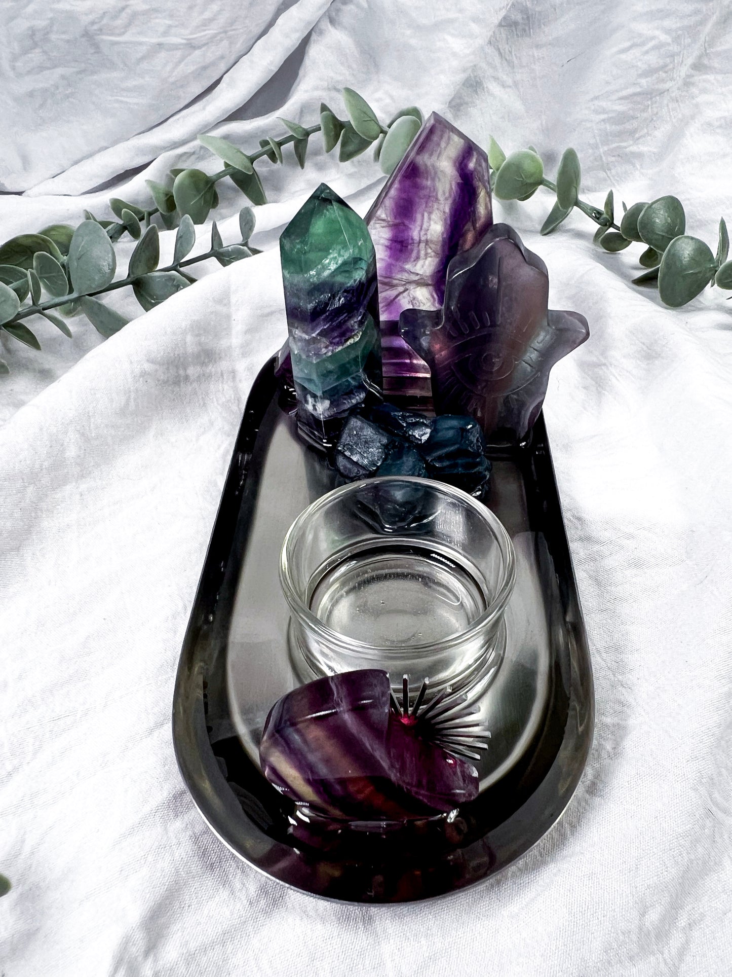 Fluorite Shadow | Silver Tray Altar