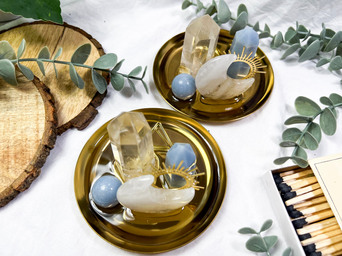 Angel Celestine | Mini Gold Dish Altar